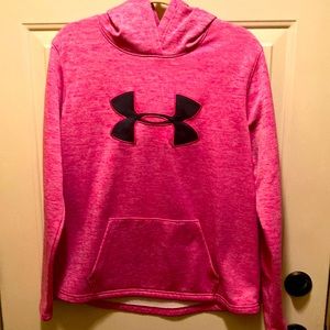 Under Armour pink hooded sweatshirt. Size M